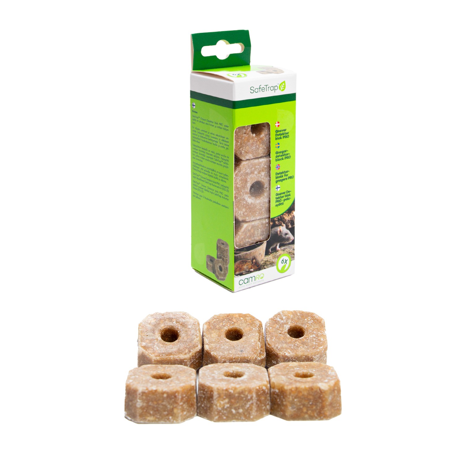SafeTrap Gnaver Detektor blok PRO, 6 stk SafeTrap Gnaver Detektor blok PRO, 6 stk
