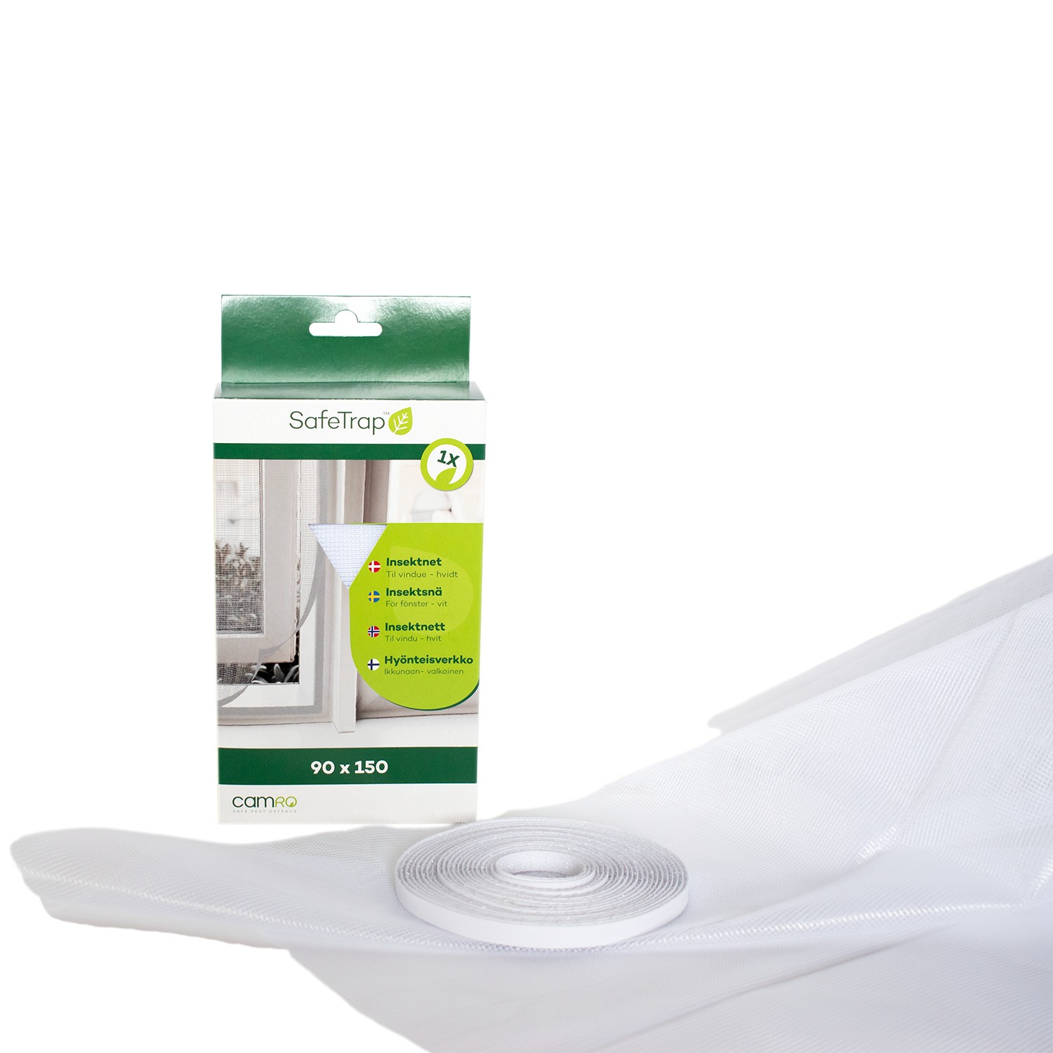 SafeTrap Insektnet til vindue, 90x150, hvid