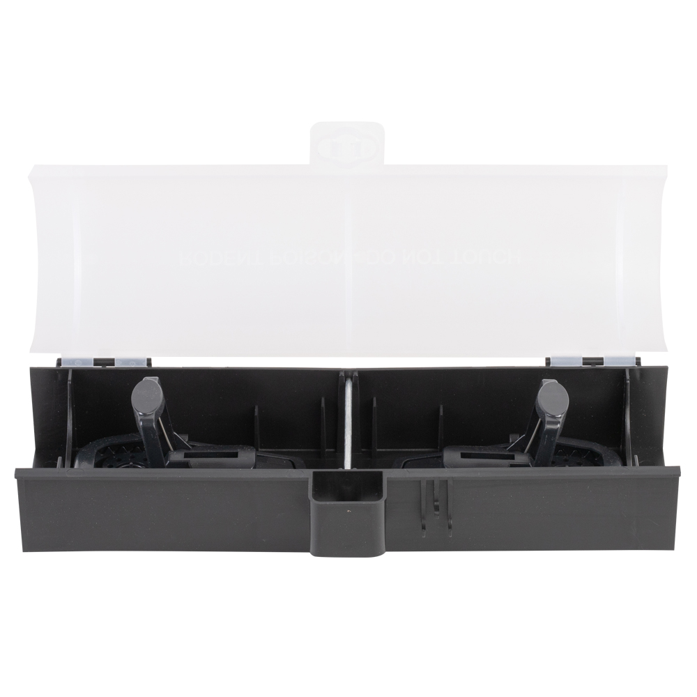 Multifunktionelt tunneldepot mod Rotte, sort med transparent låg Multifunktionelt tunneldepot mod Rotte, sort med transparent låg