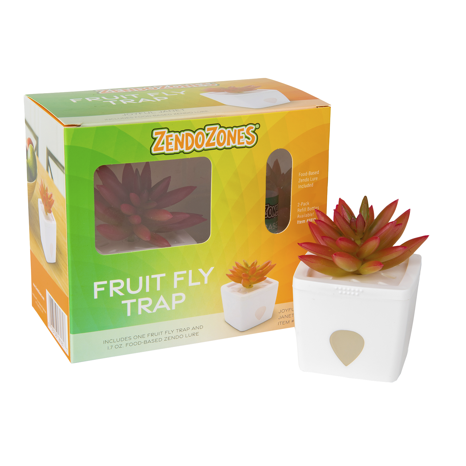 ZendoZones® Bananfluefælde, Joyful Janet, hvid ZendoZones® Bananfluefælde, Joyful Janet, hvid