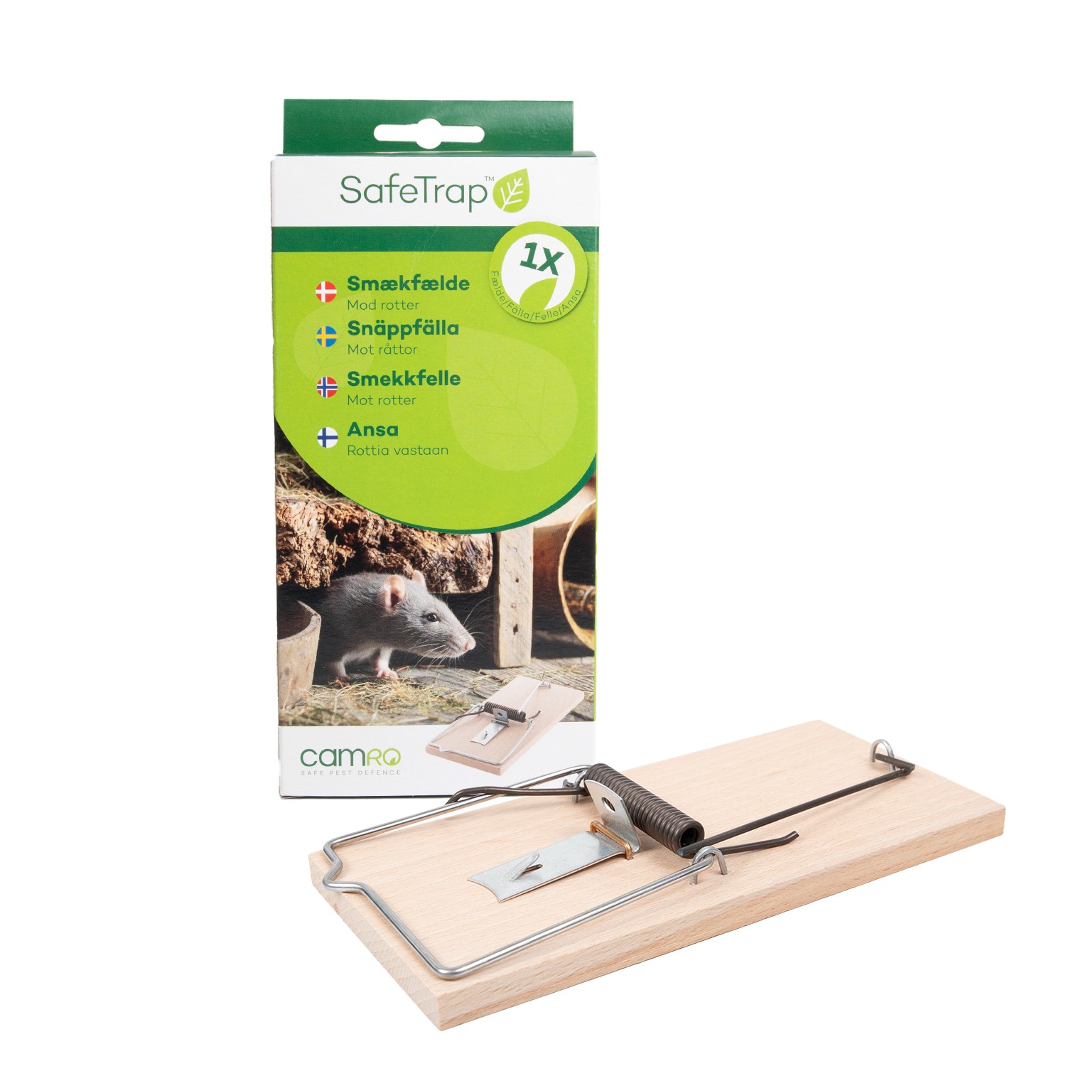 SafeTrap Rottefælde træ Mod Rotter, bøg SafeTrap Rottefælde træ Mod Rotter, bøg